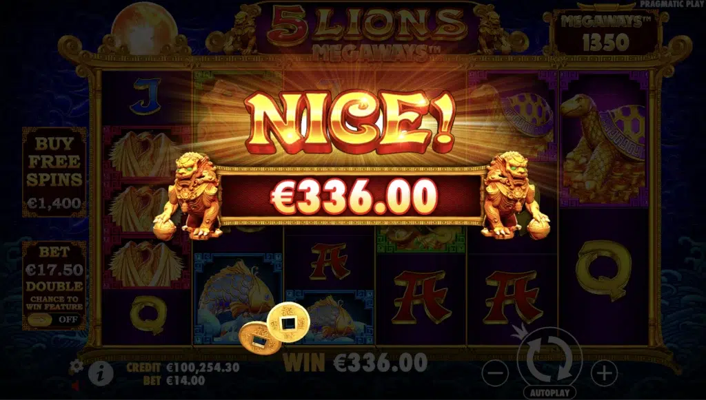 5 lions: mega win